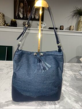 Talbots Denim Hobo Bucket Bag.